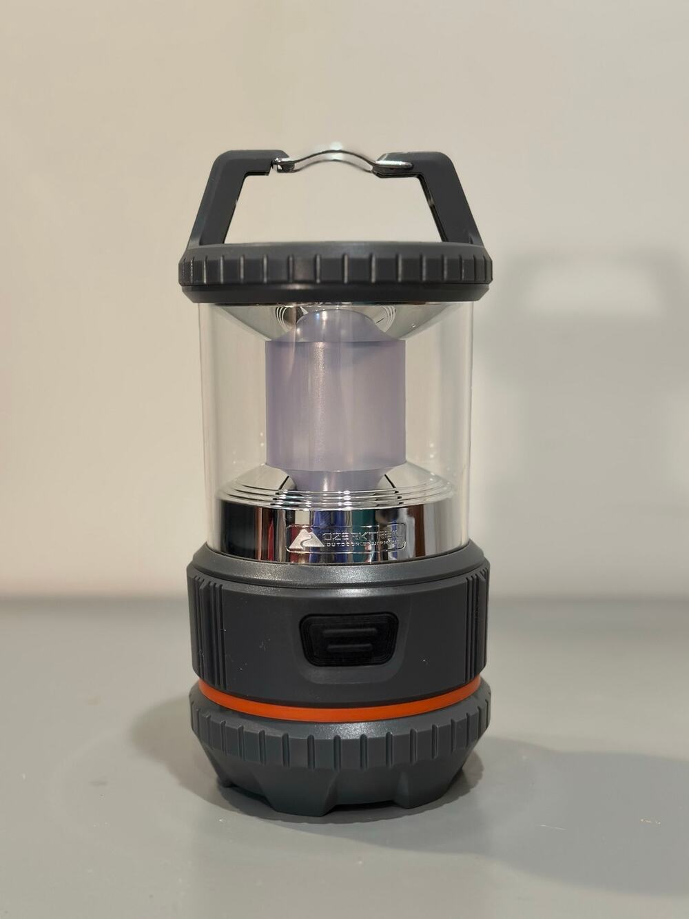 Ozark Trail LED Camping Lantern Light Portable Gray Orange Battery Operated